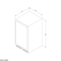 Tủ rượu 20 chai Malloca MWC 20BG ảnh 3