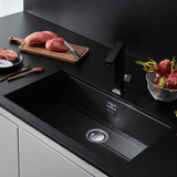 Chậu đá Malloca ZEN K 13040 / Màu đen / Phủ nano kháng khuẩn