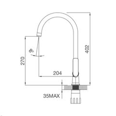 Vòi rửa chén nóng lạnh Malloca K77C / Đồng thau mạ chrome ảnh 2