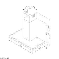 Máy hút mùi áp tường Malloca THETA K1520 ảnh 3