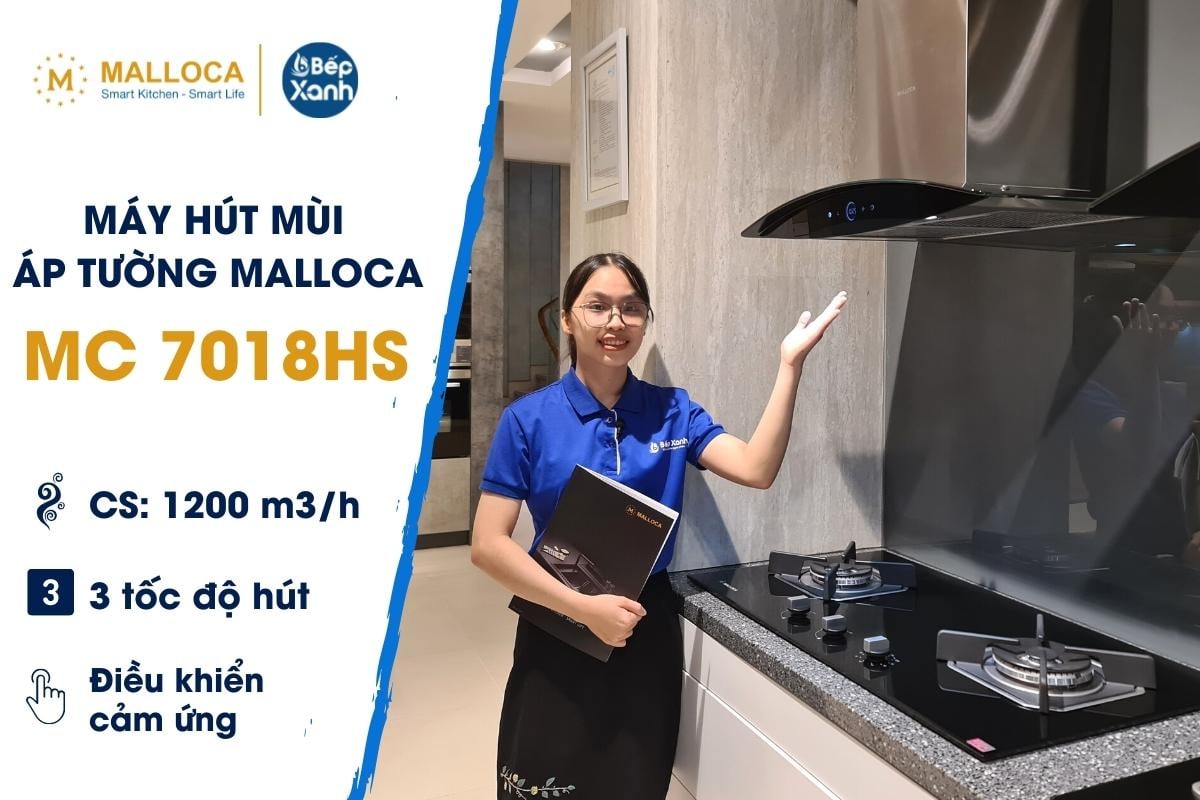 Máy hút mùi áp tường 70cm Malloca MC 7018HS - Hệ thống lọc và vệ sinh
