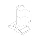 Máy hút mùi áp tường Malloca MC 9078-900
