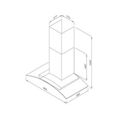 Máy hút mùi áp tường Malloca MC 9078-900 ảnh 3