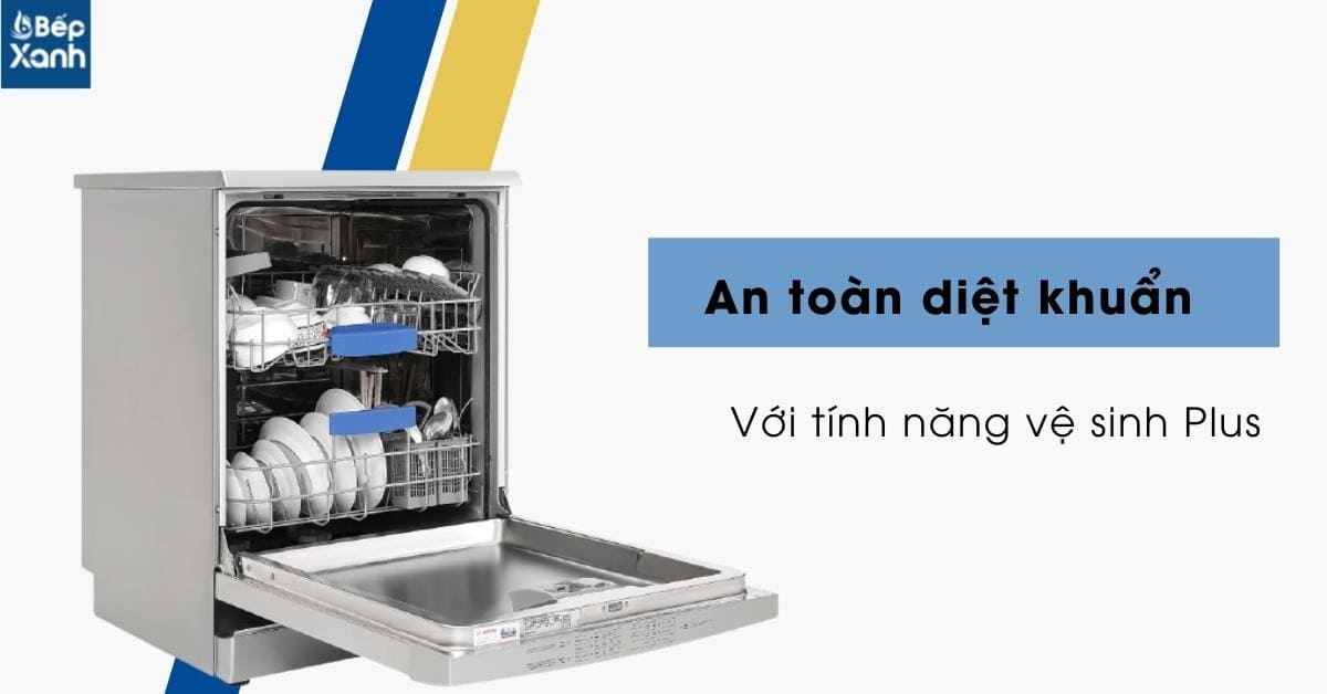Máy rửa chén Bosch SMS63L08EA độc lập Series 6, 2 giàn rửa trong không gian sống
