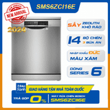 Máy rửa chén độc lập Bosch SMS6ZCI16E, Series 6, sấy Zeolith