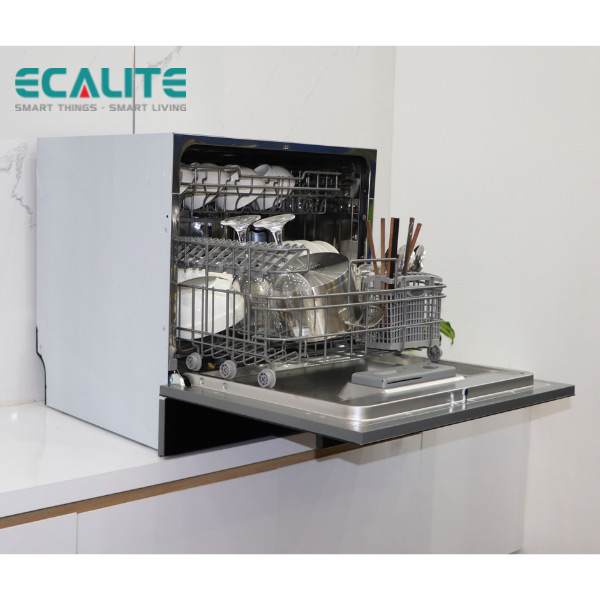 Máy Rửa Chén Mini 8 Bộ Ecalite EDW-UF6080BL / Sấy Khí Tươi 72h – ảnh 6