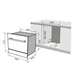 Máy Rửa Chén Mini 8 Bộ Ecalite EDW-UF6080BL / Sấy Khí Tươi 72h