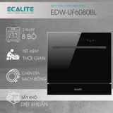 Máy Rửa Chén Mini 8 Bộ Ecalite EDW-UF6080BL / Sấy Khí Tươi 72h