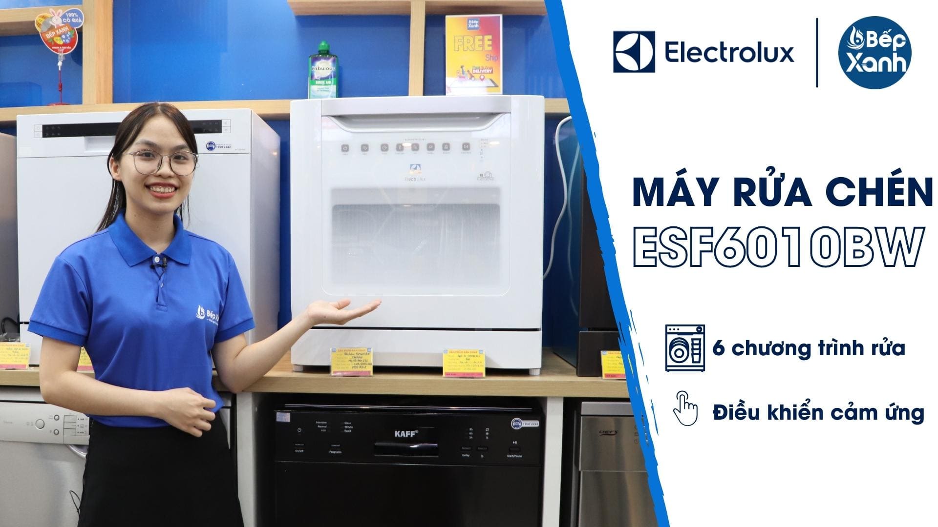 Máy Rửa Chén Mini 8 Bộ Electrolux ESF6010BW / Để Bàn Tiện Lợi – ảnh 3