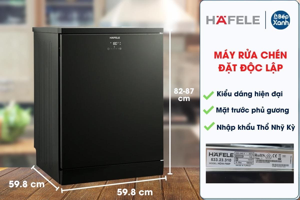 Máy Rửa Chén Độc Lập 15 Bộ Hafele HDW-F60F 533.23.310 / Tặng bếp từ đơn 2.660.000đ – ảnh 6