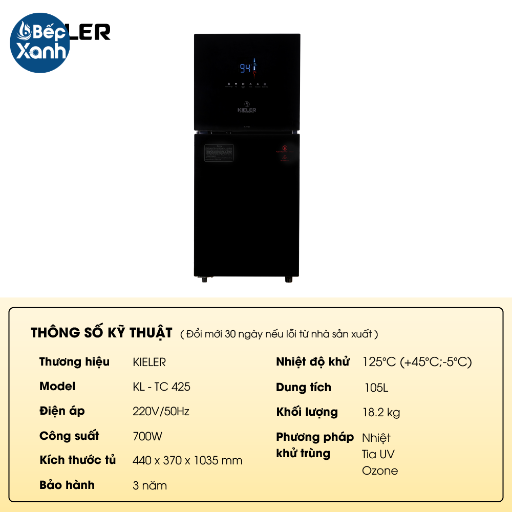 Tủ tiệt trùng Kieler KL – TC 425 – ảnh 2