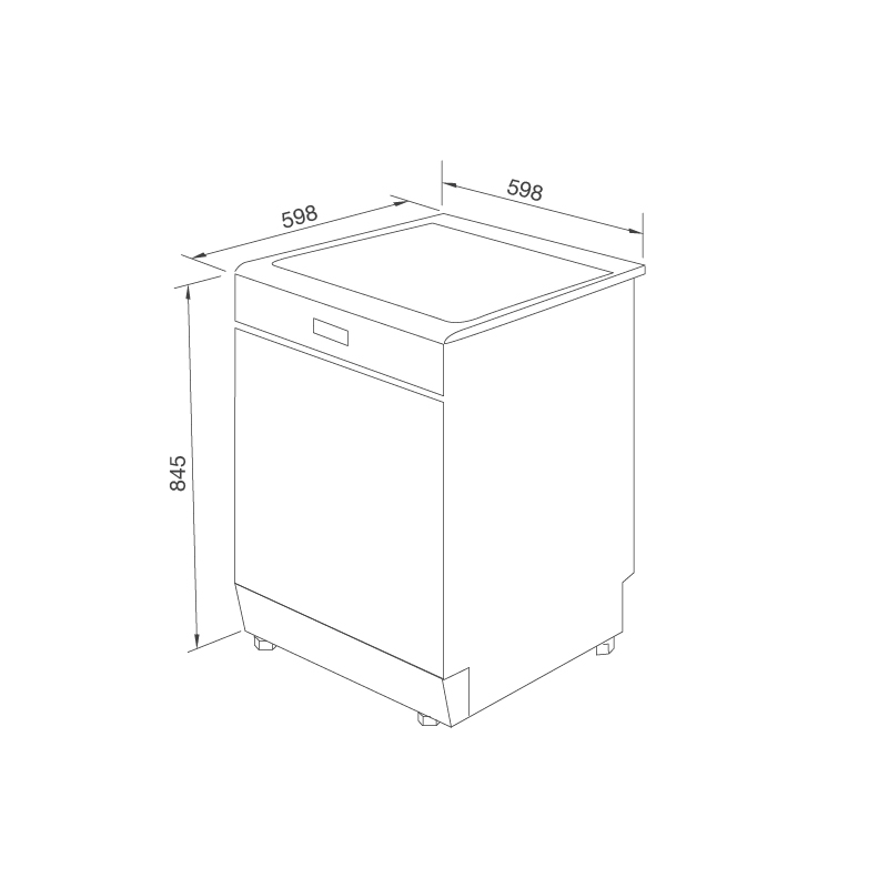 Máy Rửa Chén Độc Lập Malloca MDW14-S10TFT - 3 giàn rửa cho 14 bộ chén đĩa Máy Rửa Chén Độc Lập Malloca MDW14-S10TFT - 3 giàn rửa cho 14 bộ chén đĩa
