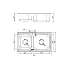 Chậu rửa chén Inox Malloca MS 2076E ảnh 3