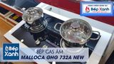 Bếp gas âm 2 vùng nấu Malloca GHG 732A NEW/ Màu đen