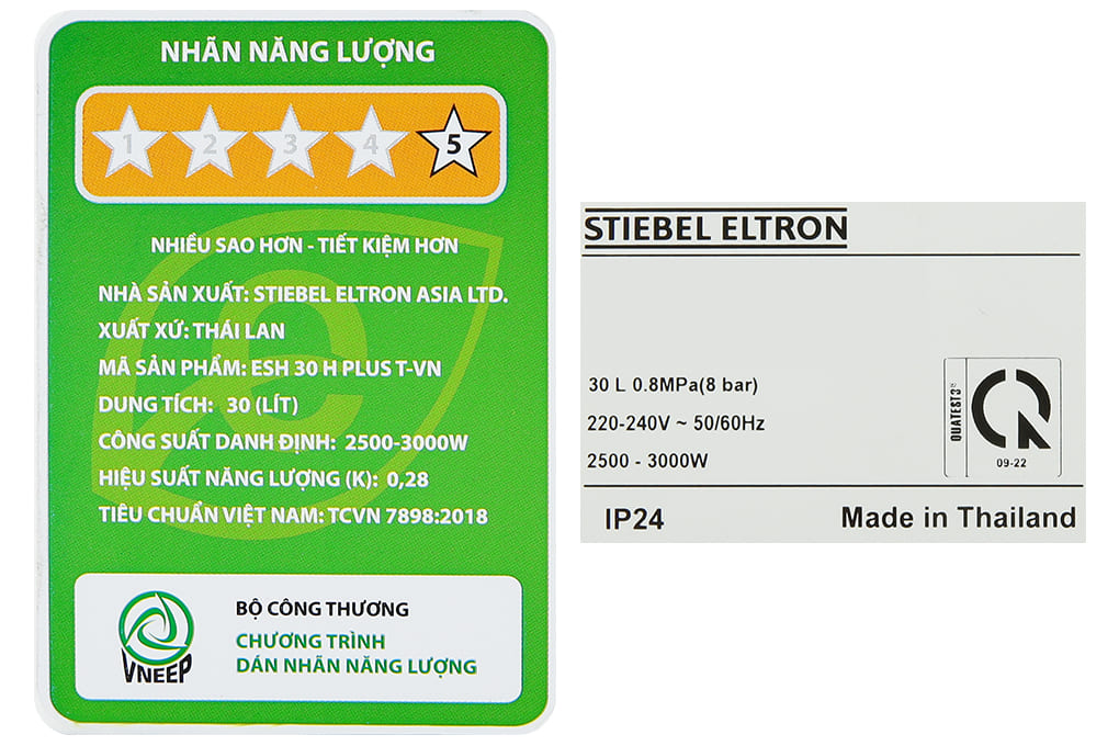 Máy nước nóng gián tiếp Stiebel Eltron ESH 30 H Plus T-VN 30 lít – ảnh 8