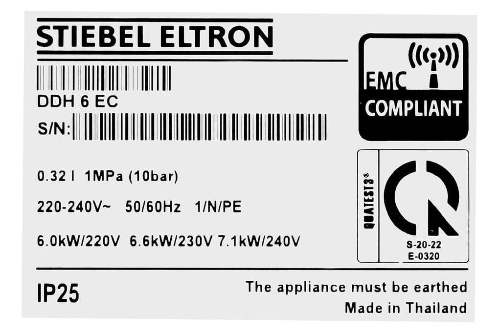Máy nước nóng trực tiếp đa điểm Stiebel Eltron DDH 6 EC 6000W – ảnh 6