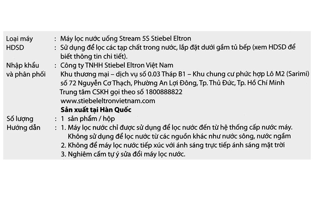 Thiết bị lọc nước UF Stiebel Eltron Stream 5S 4 lõi – ảnh 6