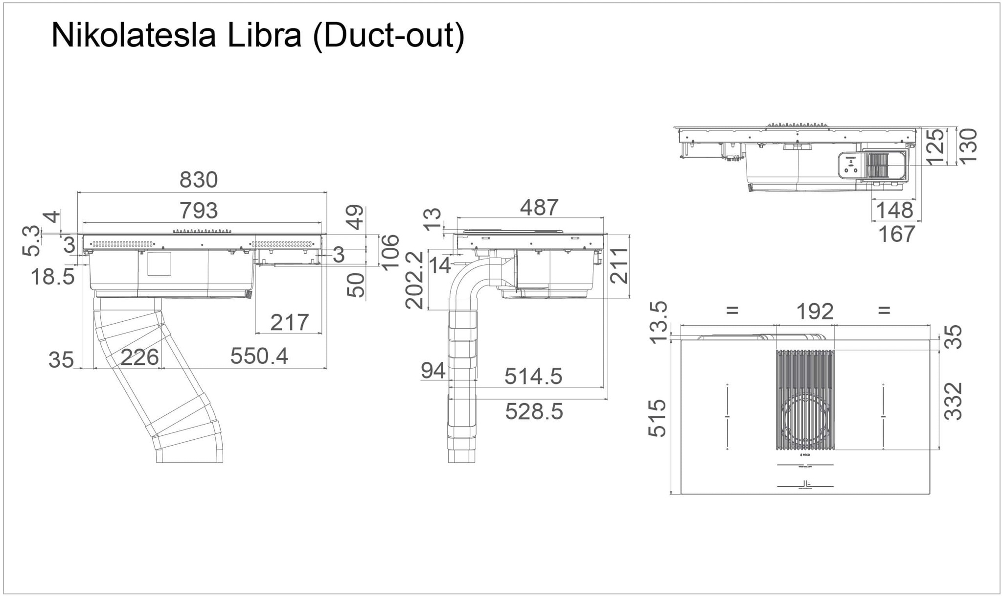 Máy hút mùi kết hợp bếp từ NIKOLA TESLA LIBRA WH/A/83 PRF0147774 – ảnh 5