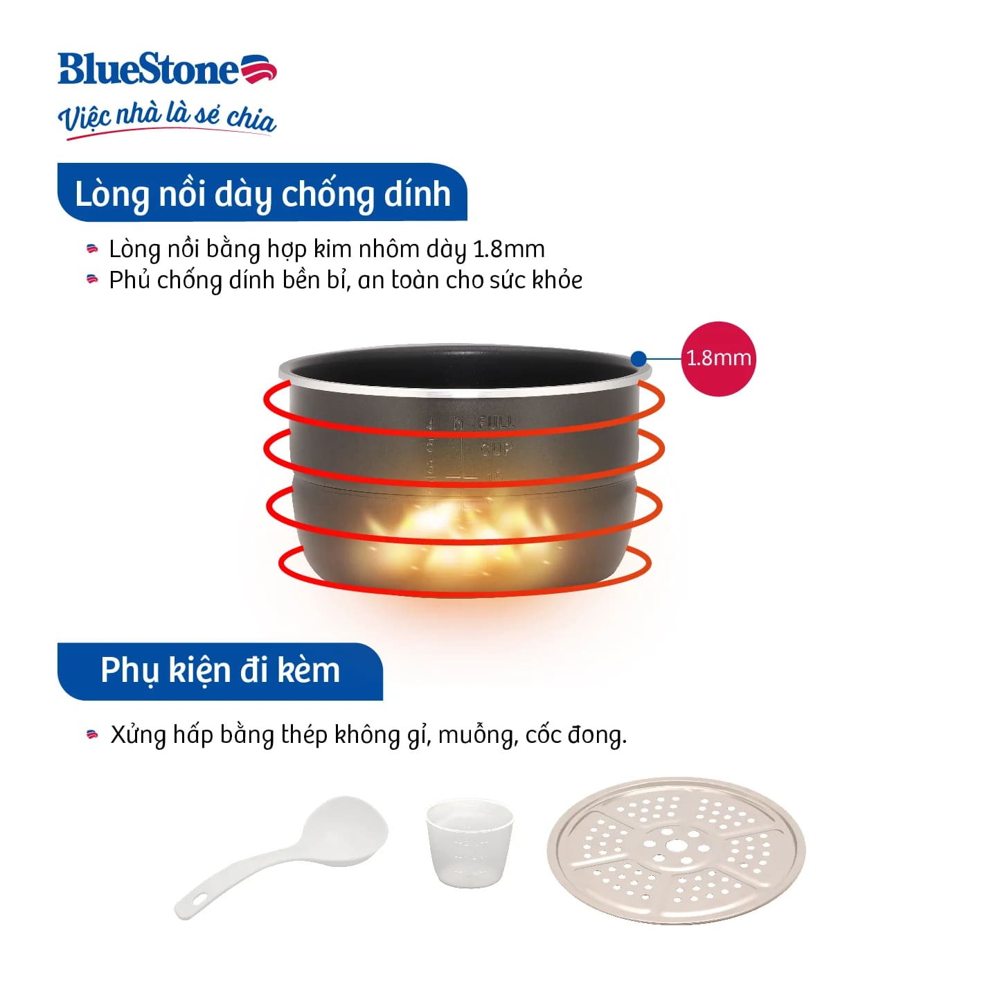 Nồi áp suất điện BlueStone PCB-5748 5 lít – ảnh 2