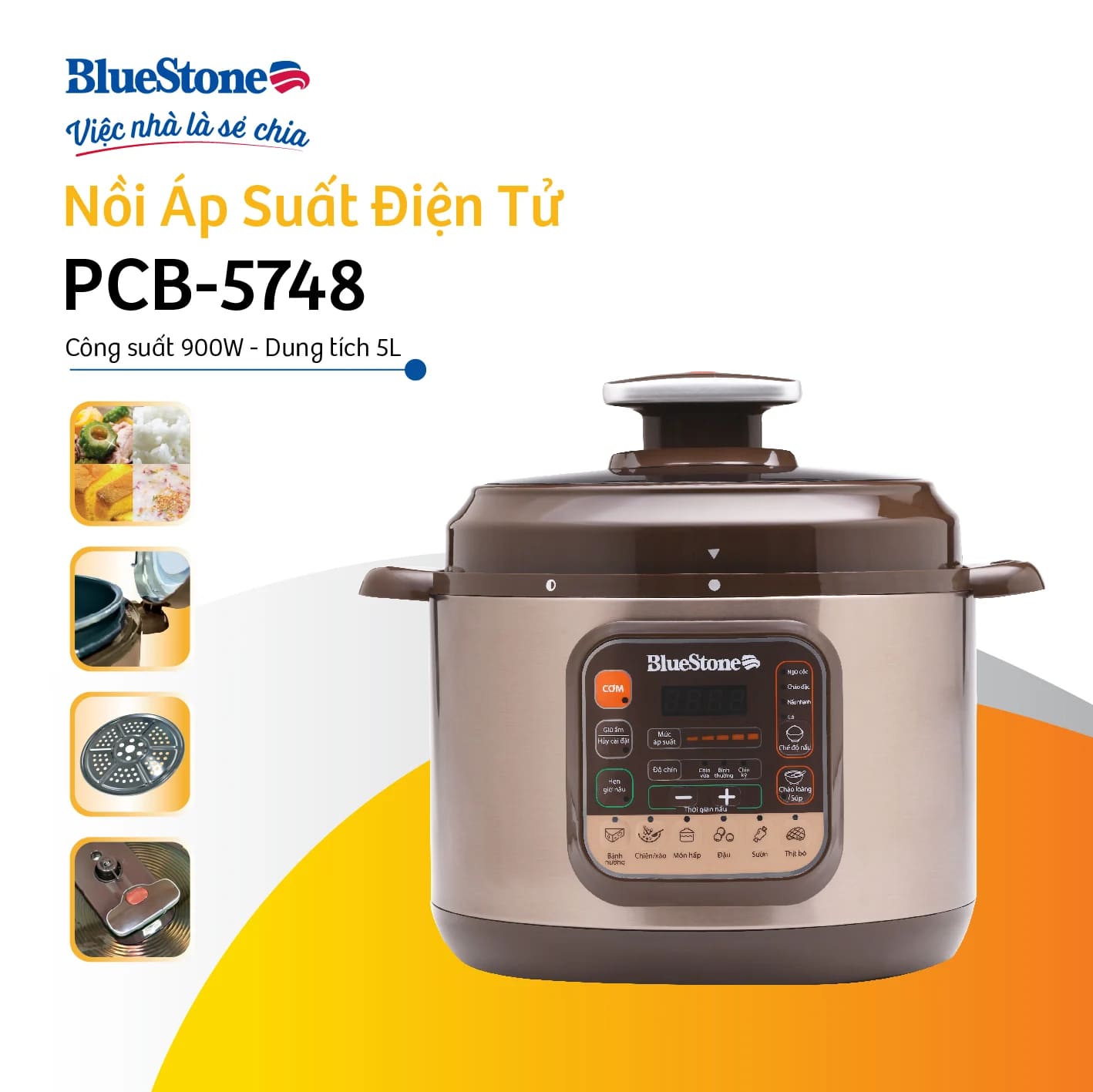 Nồi áp suất điện BlueStone PCB-5748 5 lít – ảnh 6