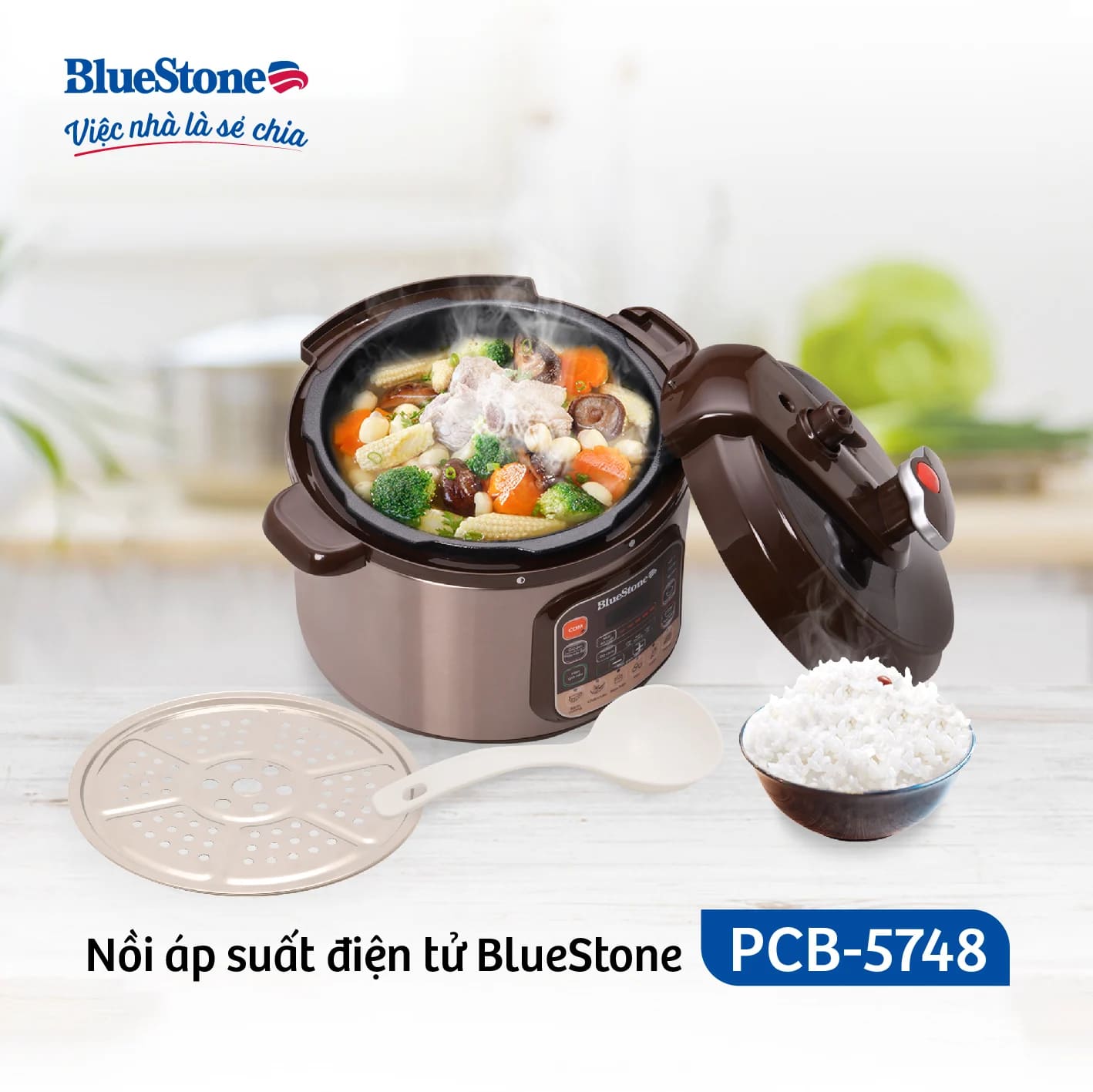 Nồi áp suất điện BlueStone PCB-5748 5 lít – ảnh 5