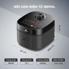Nồi cơm điện tử 1,5L Elmich RCE 1807 ảnh 4