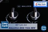 Bếp gas âm 2 vùng nấu Malloca GHG 732A NEW/ Màu đen