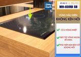 Bếp điện từ 3 vùng nấu Malloca MH 03IRB SB / Bếp 2 từ 1 điện, kính Eurokera chấm bi