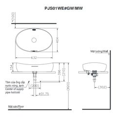 Chậu Rửa Đặt Bàn ToTo PJS01WE#GW ảnh 2