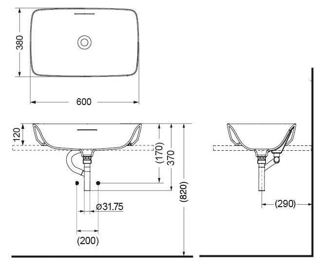 Chậu Rửa Đặt Bàn ToTo PJS06WE#GW – ảnh 2