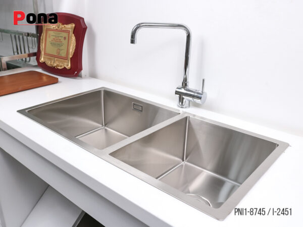 Bồn Rửa Chén 2 Hố INOX304 Pona PNI1-8745 – ảnh 2