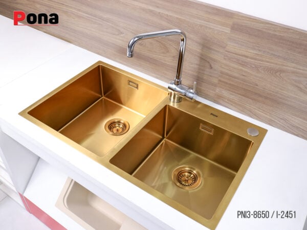 Bồn Rửa Chén 2 Hố INOX304 Pona PNI3-8650 – ảnh 2