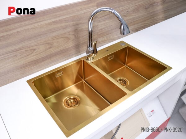 Bồn Rửa Chén 2 Hố INOX304 Pona PNI3-8650 – ảnh 6