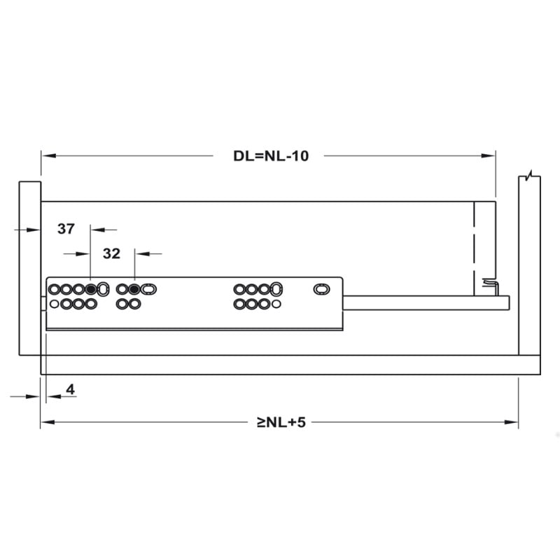 Ray âm EPC EVO giảm chấn Hafele 433.32.506 – ảnh 2