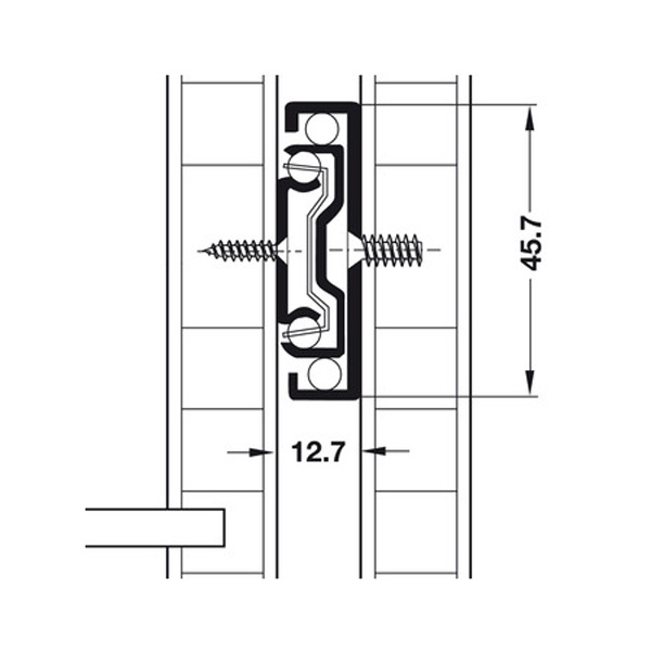 Ray bi không giảm chấn 450mm Hafele 494.02.464 - Lưu ý khi thi công ray trượt Ray bi không giảm chấn 450mm Hafele 494.02.464 - Lưu ý khi thi công ray trượt