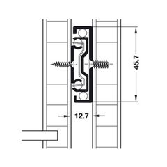 Ray bi không giảm chấn 450mm Hafele 494.02.464 ảnh 4