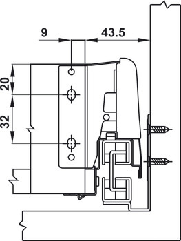 Ray hộp Alto giảm chấn H84mm Hafele 552.03.785 – ảnh 3