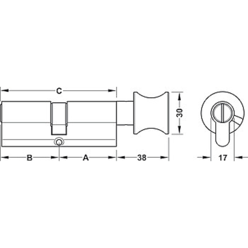 Ruột Khoá Nhà Vệ Sinh Hafele 916.64.292 – ảnh 2
