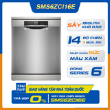 Máy rửa chén độc lập Bosch SMS6ZCI16E, Series 6, sấy Zeolith