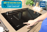 Bếp từ 4 vùng nấu Malloca HIH-904 SLIM / Tích hợp máy hút mùi, kính Ceramic