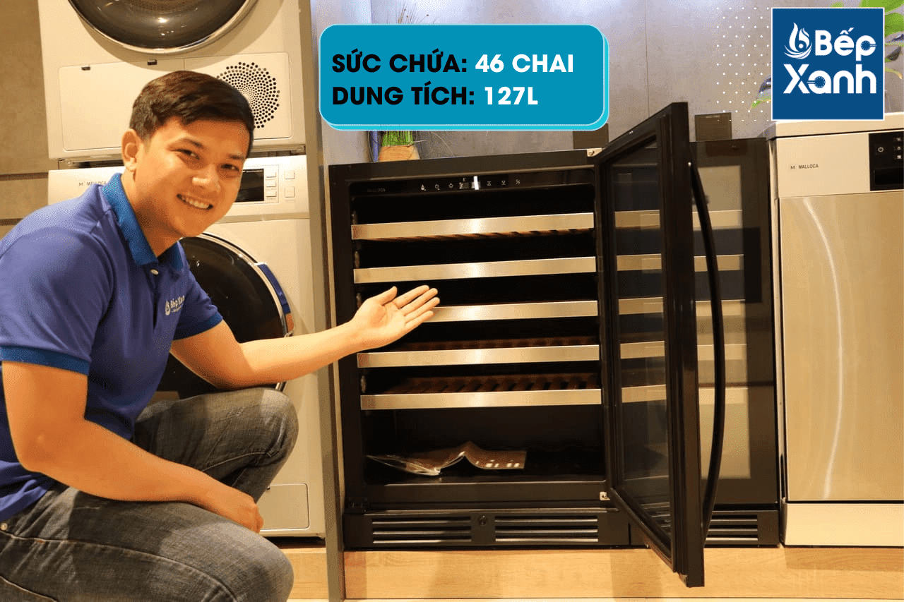 Tủ rượu độc lập hoặc âm tủ Malloca MWC-46BG – ảnh 6