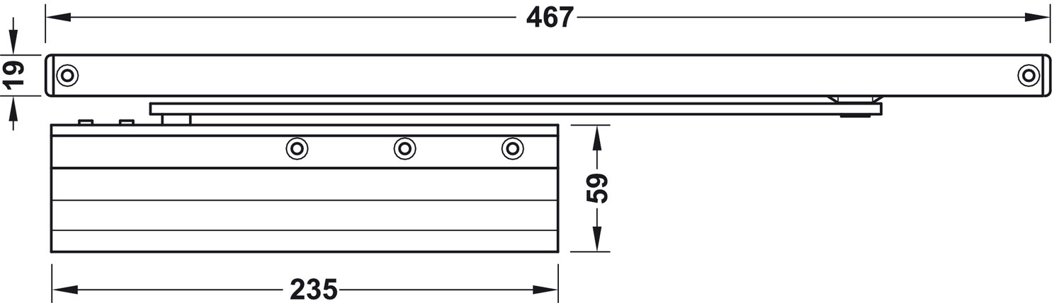 Tay đẩy cửa hơi Hafele 931.84.299 – ảnh 2