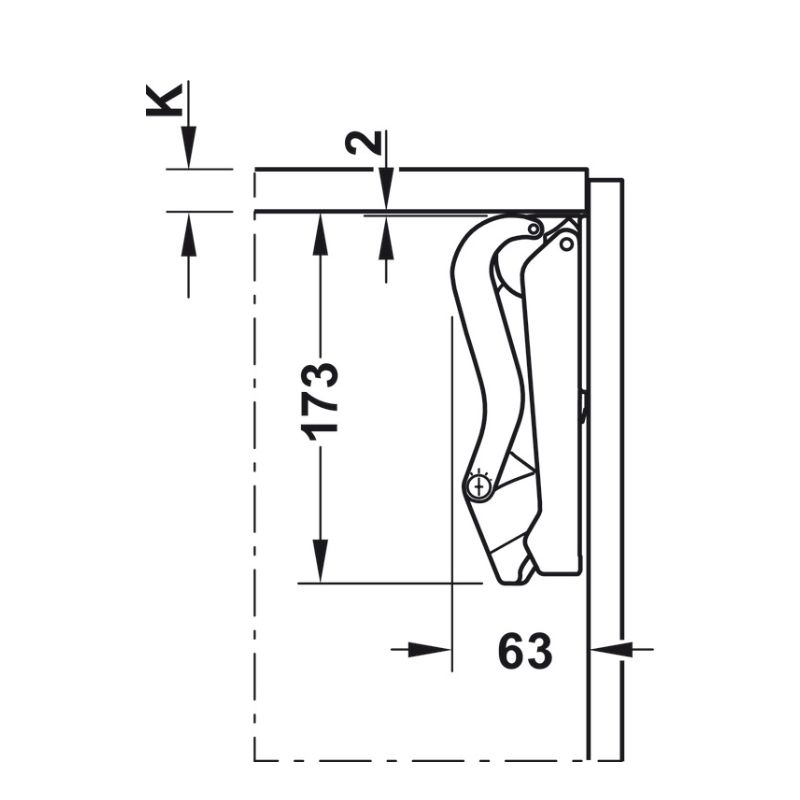 Tay nâng 1 cánh Hafele 493.05.911 – ảnh 5