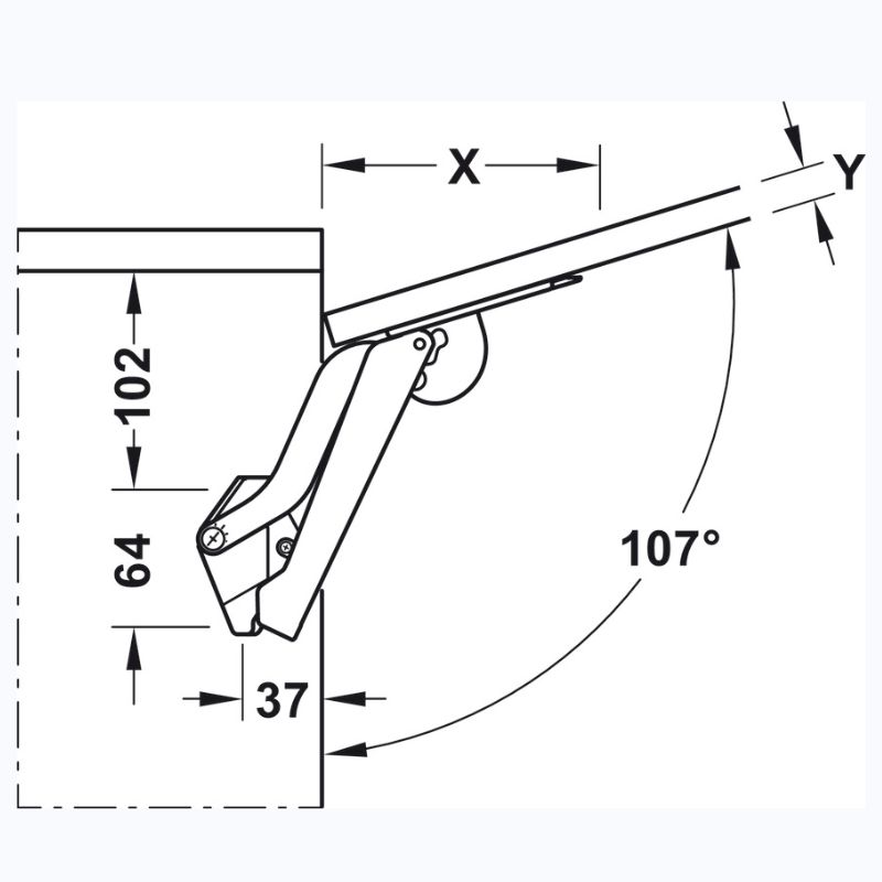 Tay nâng Hafele 372.27.704 - Màu trắng – ảnh 6