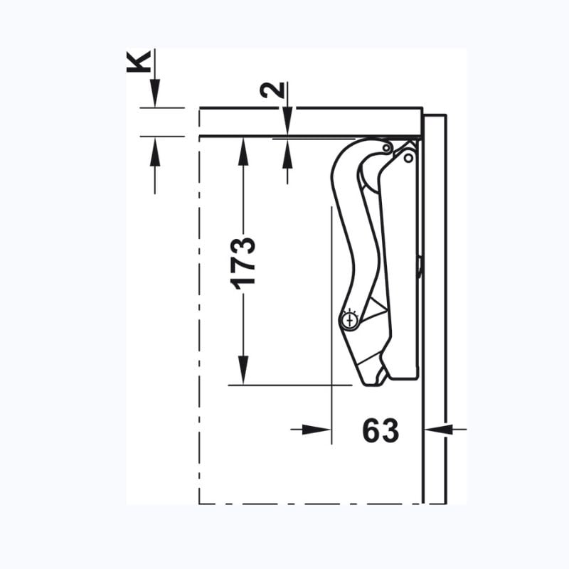 Tay nâng Hafele 372.27.704 - Màu trắng – ảnh 4