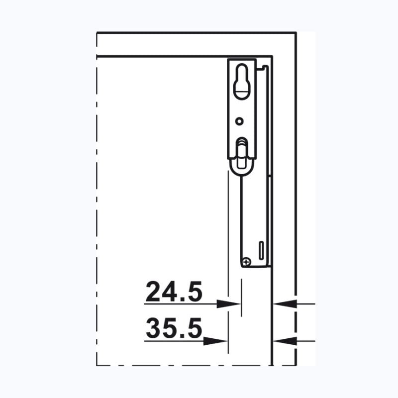 Tay nâng Hafele 372.27.704 - Màu trắng – ảnh 5