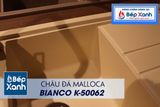 Chậu đá Malloca Bianco K-50062 / Màu kem / Phủ nano kháng khuẩn