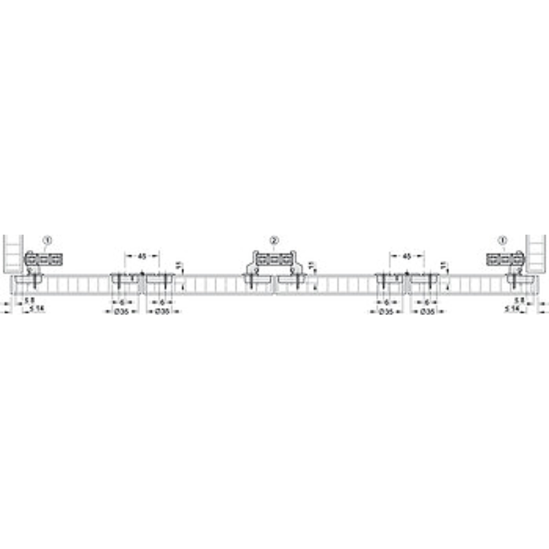 Thanh Dẫn Hướng Silent-Fold 40 Hafele 409.62.700 – ảnh 4