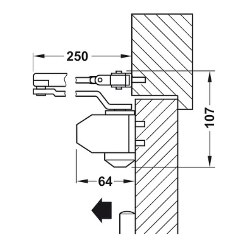 Thiết Bị Đóng Cửa Tự Động Hafele 931.84.659 – ảnh 4