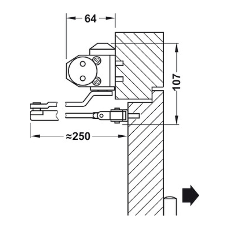 Thiết Bị Đóng Cửa Tự Động Hafele 931.84.659 – ảnh 5